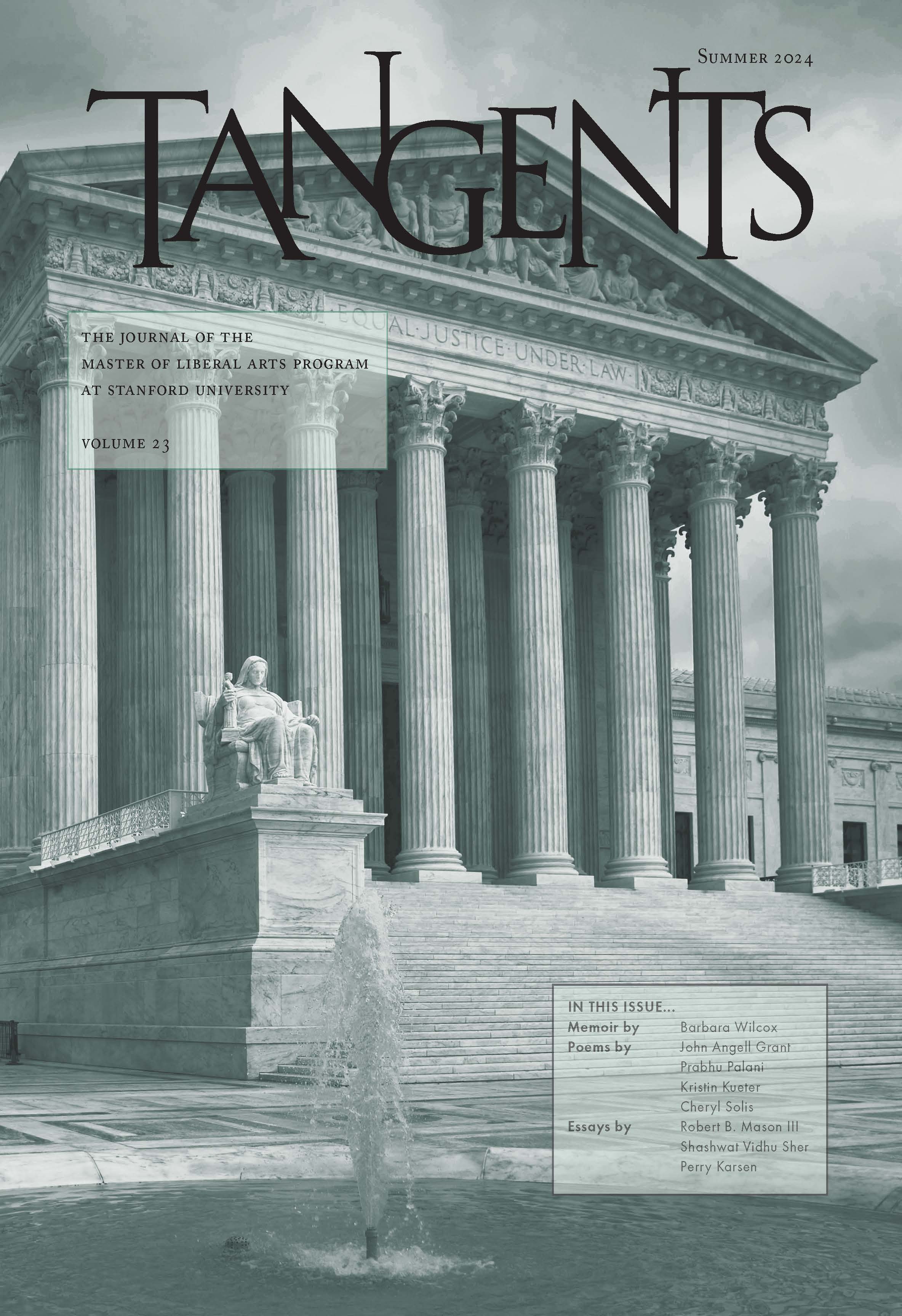 Tangents cover showing the US Supreme Court building in greent and gray tones.